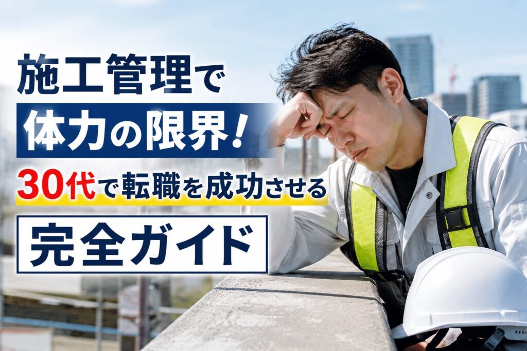 施工管理で体力の限界！３０代で転職