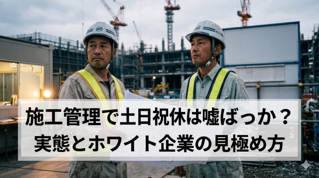施工管理で土日祝休みは嘘ばっかり？
