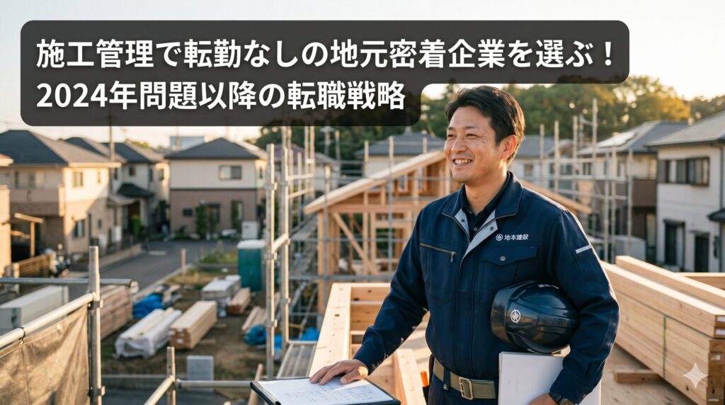 施工管理で転勤なしの地元密着企業