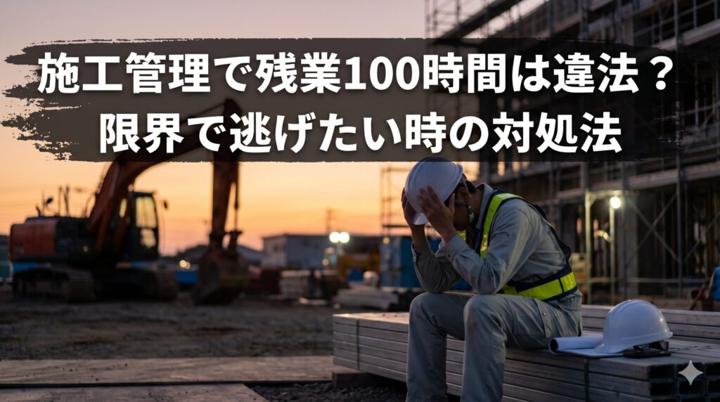 施工管理で残業100時間は違法？