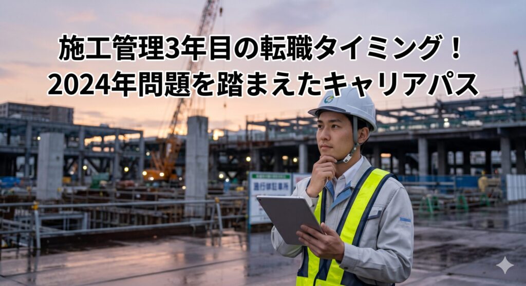 施工管理3年目の転職