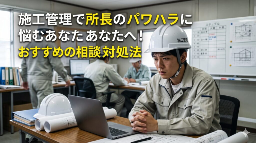 施工管理で所長のパワハラに悩む
