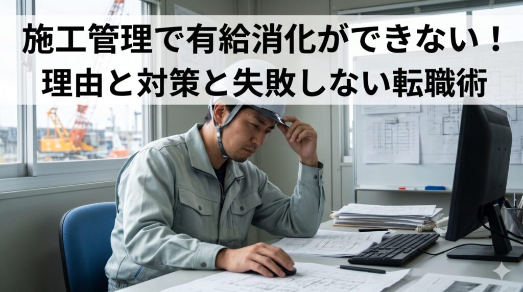 施工管理で有給消化ができない