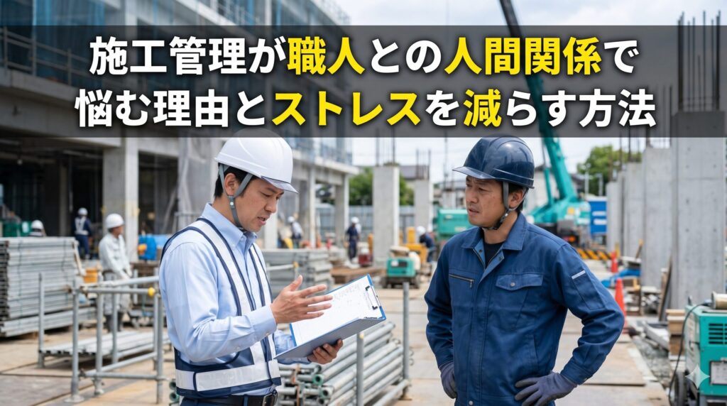 施工管理が職人との人間関係で悩む理由