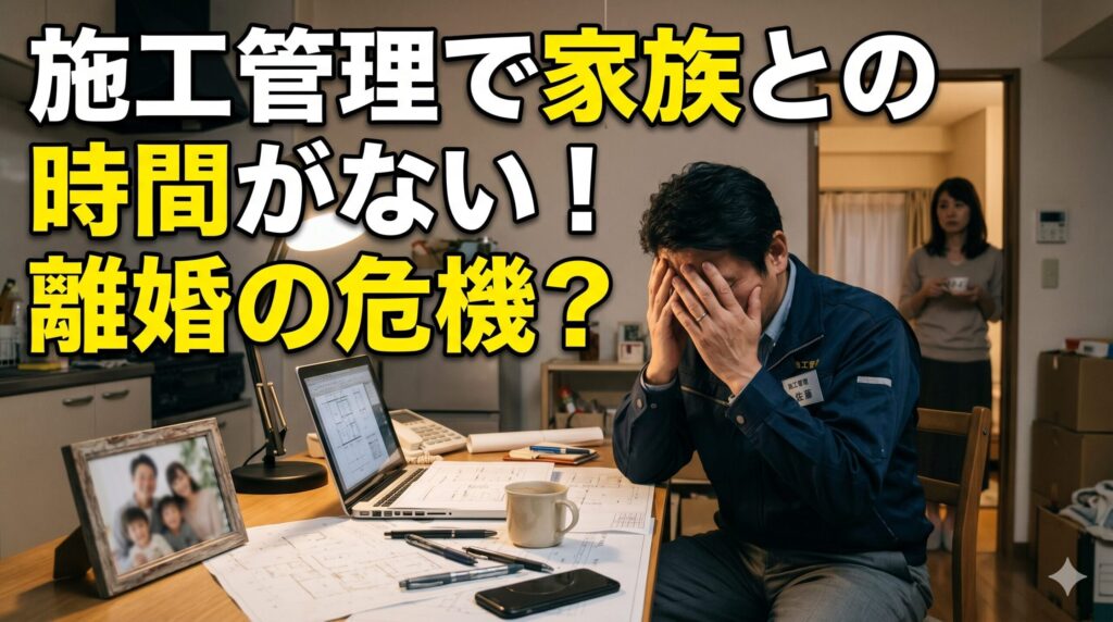 施工管理で家族との時間がない！離婚の危機