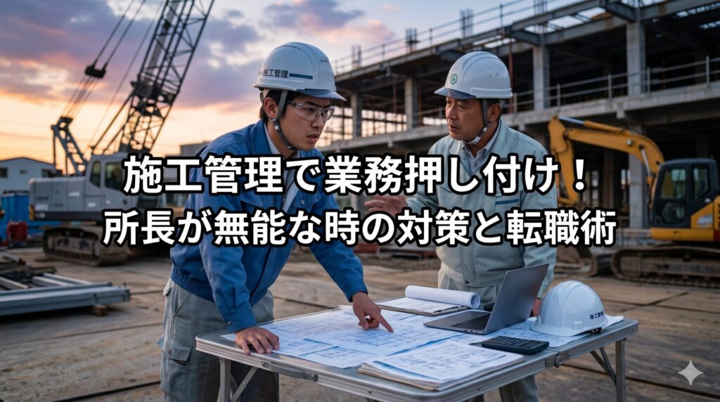 施工管理で所長が無能