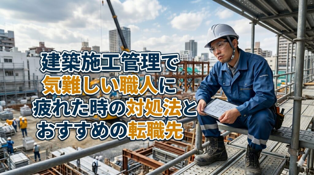 建築施工管理で気難しい職人に疲れた