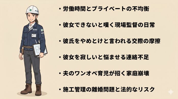 施工管理が結婚できない3つの構造的理由