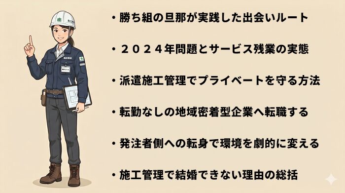 施工管理が結婚できない理由を打破する戦略