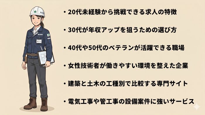 施工管理でおすすめの転職サイト！エージェントを選ぶ基準