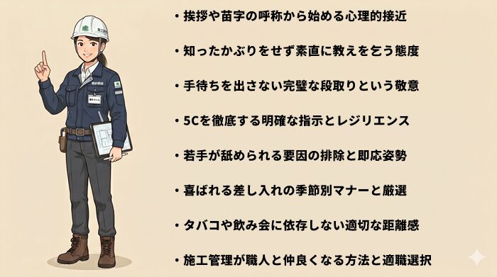 施工管理が職人と仲良くなる方法の実践とキャリア