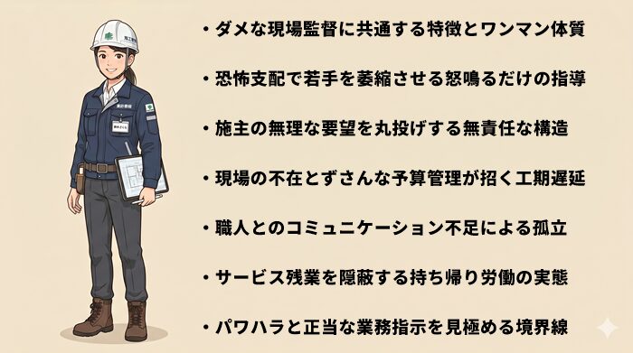 施工管理で所長が無能だと感じる業務押し付けの背景