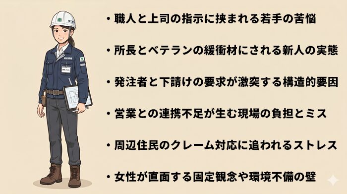 施工管理で板挟みになる原因と現場の対立構造
