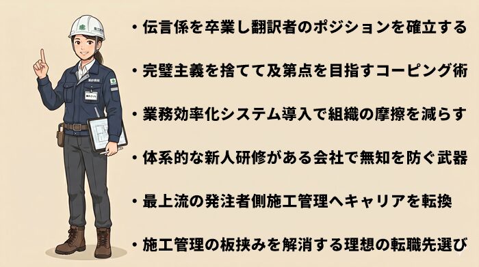 施工管理の板挟みから脱出するセルフケアと転職
