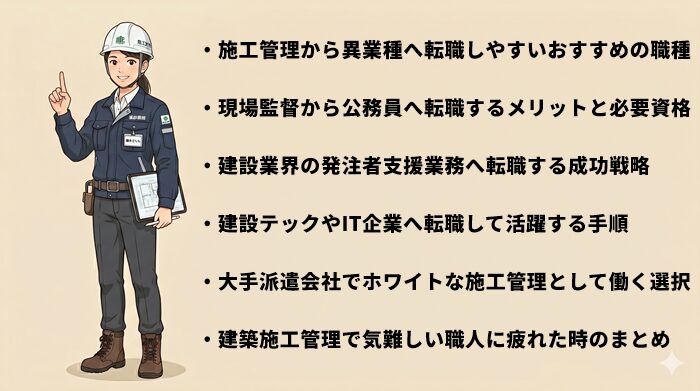建築施工管理で気難しい職人に疲れた人の転職先