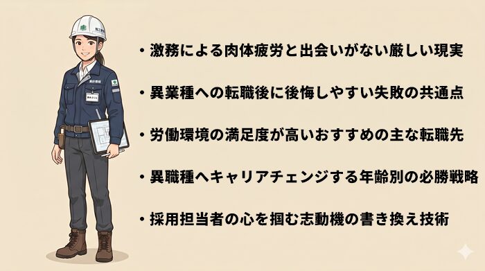 施工管理で休みがない!独身が辞めてよかったと感じる理由