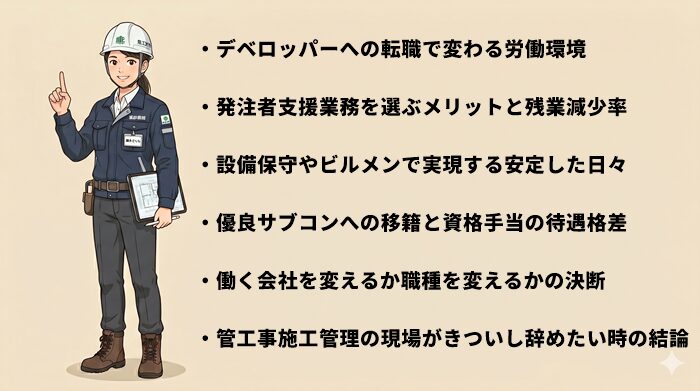 管工事施工管理の現場がきつい!辞めたい人の転職先