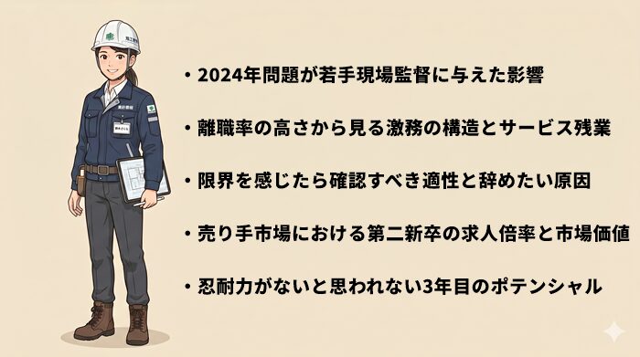 施工管理3年目で転職タイミングに悩む理由と労働実態